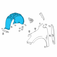 OEM 2017 Chevrolet Cruze Fender Liner Diagram - 84156926