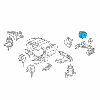 OEM 2001 Acura RL Rubber, Transmission Mounting Diagram - 50805-SZ3-010