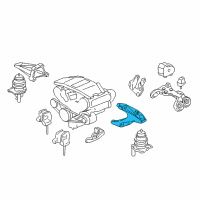 OEM 2000 Acura RL Bracket, Driver Side Main Engine Mounting Diagram - 50825-SZ3-010