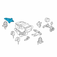 OEM 1999 Acura RL Bracket, Passenger Side Main Engine Mounting Diagram - 50824-SZ3-000
