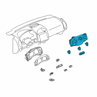 OEM 2005 Saturn Vue Heater & Air Conditioner Control Assembly Diagram - 15808977