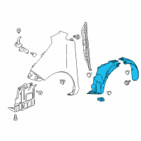 OEM 2019 Chevrolet Spark Fender Liner Diagram - 42702453