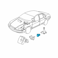OEM 2010 Chevrolet Impala Side Sensor Diagram - 10346367