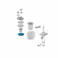 OEM Honda Accord Rubber, Left Front Spring Mount (Upper) Diagram - 51403-TVA-A01