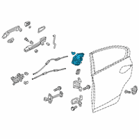 OEM 2019 Honda Insight Latch Assembly, Rear Diagram - 72610-TXM-A01