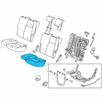 OEM 2015 Honda Fit Pad, L. RR. Seat Cushion Diagram - 82537-T5R-A11