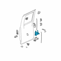 OEM GMC Sierra 1500 Handle Asm-Rear Side Door Inside *Marked Print Diagram - 15755399
