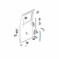 OEM Chevrolet Silverado 2500 HD Classic Rod-Rear Side Door Latch Diagram - 15706493