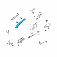 OEM 2014 Lincoln MKZ Windshield Pillar Trim Diagram - DP5Z-5403598-LC