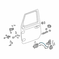 OEM 2020 Jeep Gladiator Cable-Inside Lock Cable Diagram - 68301927AA