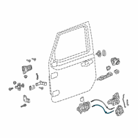 OEM 2021 Jeep Gladiator Cable-Inside Handle To Latch Diagram - 68301926AA