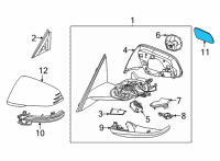 OEM 2021 BMW M235i xDrive Gran Coupe MIRROR GLAS, HEATED, WIDE-AN Diagram - 51-16-9-492-394