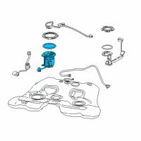 OEM 2017 Chevrolet Caprice Fuel Pump Assembly Diagram - 92509011