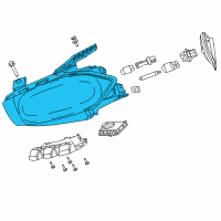 OEM 2016 Dodge Dart Composite Headlamp Diagram - 68081389AL