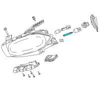 OEM 2015 Chrysler 200 Headlamp Bulb Diagram - L0009012LL