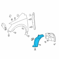 OEM 2014 Buick Enclave Fender Liner Diagram - 25965592