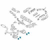 OEM Saturn Astra Insulator, Exhaust Pipe Hanger Diagram - 90466668