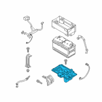 OEM Kia Sedona Tray Assembly-Battery Diagram - 37150A9200