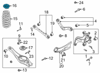 OEM 2019 Kia Cadenza Pad-Rear Spring, Upper Diagram - 55370C1100