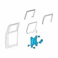 OEM 2010 Ford F-150 Window Regulator Diagram - BL3Z-1627001-A