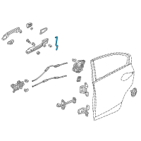 OEM 2018 Honda Civic Rod Set, L. RR. Door Latch Diagram - 72653-TGG-305