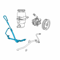 OEM 2012 Jeep Grand Cherokee Hose-Power Steering Pressure Diagram - 52124801AI