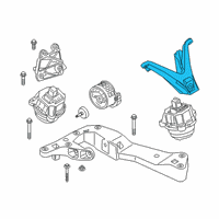 OEM 2018 BMW 750i xDrive Engine Mount Bracket Left Diagram - 22-11-6-861-551