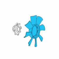 OEM 2000 Ford Ranger Fan Blade Diagram - F87Z-8600-DA