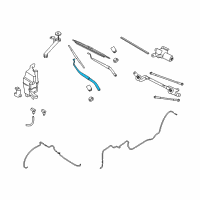OEM 2013 Nissan Rogue Windshield Wiper Arm Assembly Diagram - 28886-JM00A