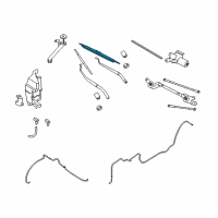 OEM 2010 Nissan Rogue Windshield Wiper Blade Assembly Diagram - 28890-JM00A