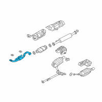 OEM 2009 Kia Optima Front Muffler Assembly Diagram - 286102G700