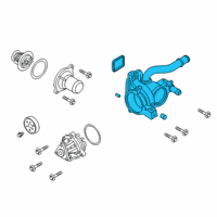 OEM Ford Explorer Water Pump Housing Diagram - K2GZ-8503-A