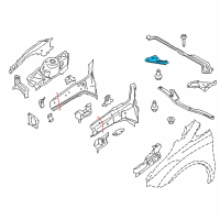 OEM Ford Transit Connect Lower Brace Mount Bracket Diagram - AV6Z-16060-B