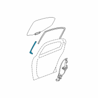 OEM 2005 Dodge Stratus Channel-Rear Door Glass Diagram - 4814628AF