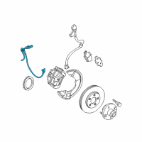 OEM 2002 Ford Taurus Front Speed Sensor Diagram - 1F1Z-2C204-BB