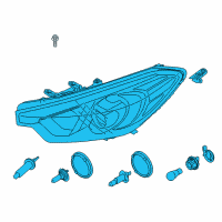 OEM 2017 Kia Forte Passenger Side Headlight Assembly Diagram - 92102A7700