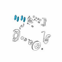 OEM 2004 Lexus ES330 Front Disc Brake Pad Kit Diagram - 04465-33280