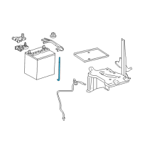 OEM 2001 Toyota Echo Hold Down Clamp Bolt Diagram - 74451-16010