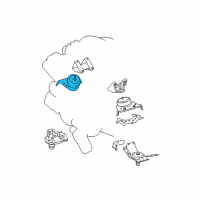 OEM Toyota Sequoia Front Mount Diagram - 12361-0F020