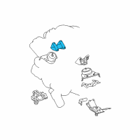 OEM Toyota Sequoia Mount Bracket Diagram - 12311-0F020