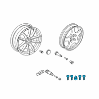 OEM Toyota GR Supra Wheel Lock Kit Diagram - 90118-WA688