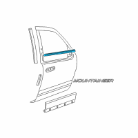 OEM Ford Explorer Belt Weatherstrip Diagram - 8L2Z-7821453-AA