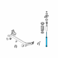 OEM 2007 Kia Rio Rear Shock Absorber Assembly Diagram - 553101G110