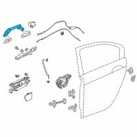 OEM 2017 Honda Accord Handle Complete Right, Rear Diagram - 72641-T2A-C71