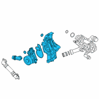 OEM 2022 BMW X5 COOLANT PUMP WITH SUPPORT Diagram - 11-51-7-952-783