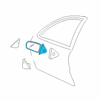 OEM 2003 Chevrolet Cavalier Mirror Asm-Outside Rear View Diagram - 10362456