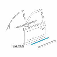 OEM Mercury Montego Upper Molding Diagram - 5G1Z-5420879-BAPTM