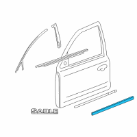 OEM 2009 Mercury Sable Lower Molding Diagram - 7G1Z-5420878-APTM