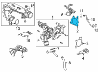 OEM 2022 Honda Civic Gasket A, Turbocharger Diagram - 18233-6A0-004