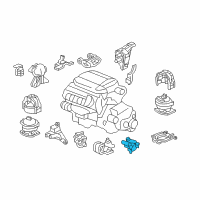 OEM 2006 Honda Pilot Rubber, RR. Transmission Mounting Diagram - 50806-STW-A01